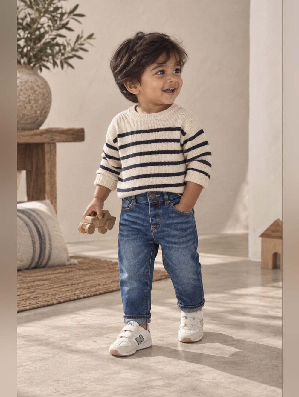 Zara Baby Girls 12-18M Skinny Jeans Blue Denim Stretch Y2K Kids